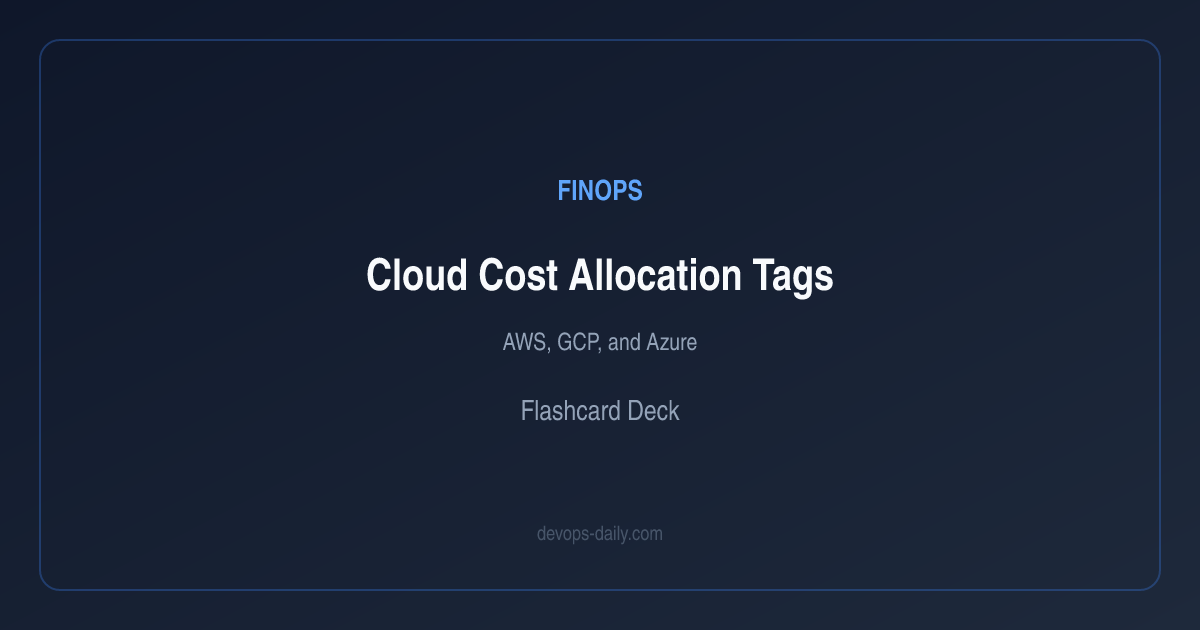 Cloud Cost Allocation Tags